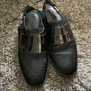 Alexander Wang calf hair mule clogs